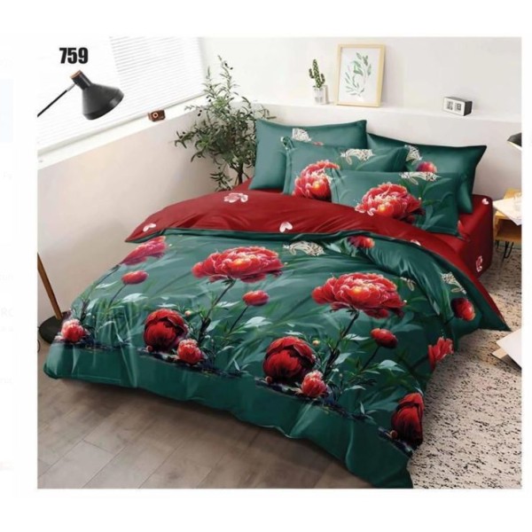 Lenjerie de pat dublu, Pucioasa, Finet, 6 piese, 2 persoane, 245x250cm LL-759 Lenjerie de pat dublu, Pucioasa, Finet, 6 piese, 2 persoane, 245x250cm LL-759