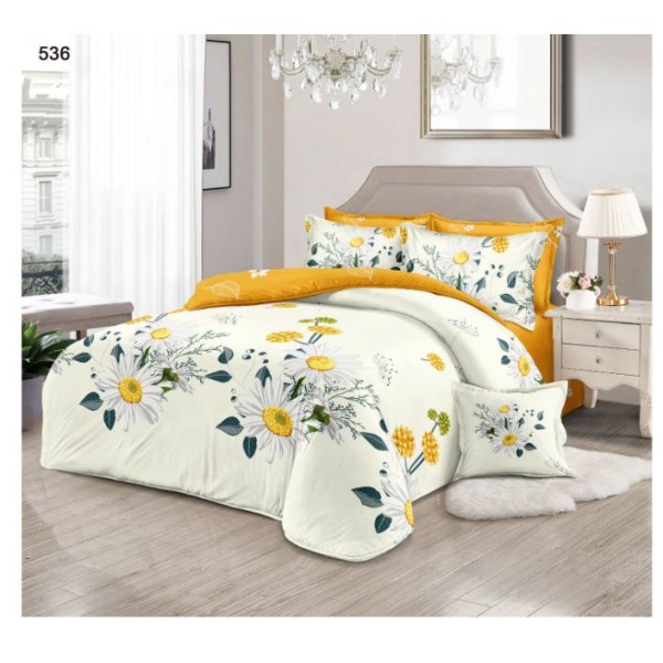 Lenjerie de pat dublu, Pucioasa, Finet, 6 piese, 2 persoane, 245x250cm LL-536