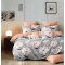 Lenjerie Bumbac Satinat, 4 Piese, 230 x 245 cm, Superior, Gri-Bej, flori , N-08 Lenjerie Bumbac Satinat, 4 Piese, 230 x 245 cm, Superior, Gri-Bej, flori , N-08