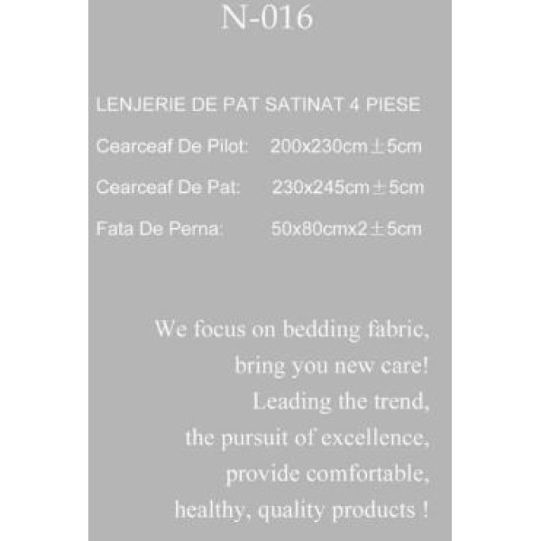 Lenjerie Bumbac Satinat, 4 Piese, 230 x 245 cm,Superior, Gri, hexagon, N-016 Lenjerie Bumbac Satinat, 4 Piese, 230 x 245 cm,Superior, Gri, hexagon, N-016