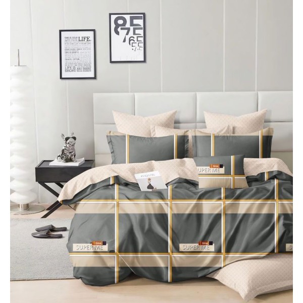 Lenjerie Bumbac Satinat, 4 Piese, 230 x 245 cm, N-856 Lenjerie Bumbac Satinat, 4 Piese, 230 x 245 cm, N-856