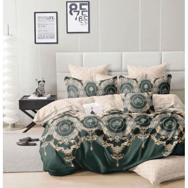 Lenjerie Bumbac Satinat, 4 Piese, 230 x 245 cm, M-809 Lenjerie Bumbac Satinat, 4 Piese, 230 x 245 cm, M-809