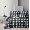 Lenjerie Bumbac Satinat, 4 Piese, 230 x 245 cm, gri cu cercuri ,N-019 Lenjerie Bumbac Satinat, 4 Piese, 230 x 245 cm, gri cu cercuri ,N-019