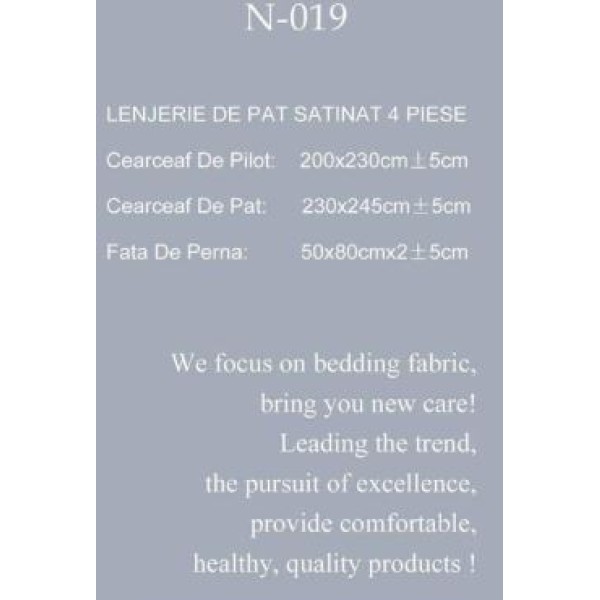 Lenjerie Bumbac Satinat, 4 Piese, 230 x 245 cm, gri cu cercuri ,N-019 Lenjerie Bumbac Satinat, 4 Piese, 230 x 245 cm, gri cu cercuri ,N-019