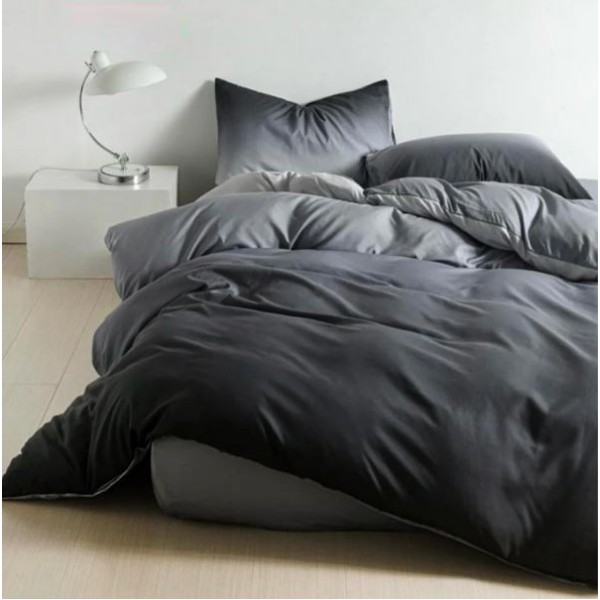 Lenjerie Bumbac Satinat, 4 Piese, 230 x 245 cm, Gri-Degrade, N-867 Lenjerie Bumbac Satinat, 4 Piese, 230 x 245 cm, Gri-Degrade, N-867