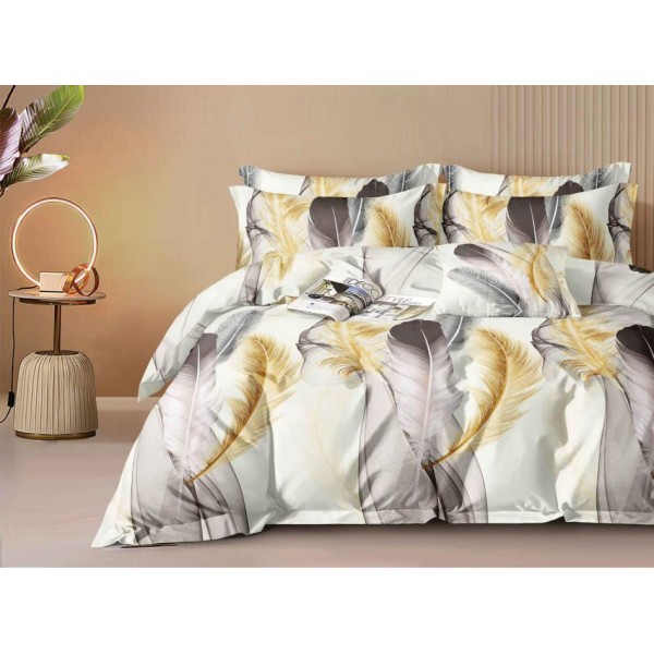 Lenjerie Bumbac Satinat, 4 Piese, 230 x 245 cm, M-2225 Lenjerie Bumbac Satinat, 4 Piese, 230 x 245 cm, M-2225