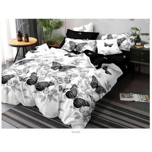 Lenjerie Bumbac Satinat, 4 Piese, 230 x 245 cm, M-2227 Lenjerie Bumbac Satinat, 4 Piese, 230 x 245 cm, M-2227