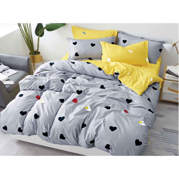 Lenjerie Bumbac Satinat, 4 Piese, 230 x 245 cm, M-2230 Lenjerie Bumbac Satinat, 4 Piese, 230 x 245 cm, M-2230