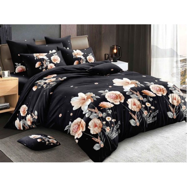 Lenjerie Bumbac Satinat, 4 Piese, 230 x 245 cm, M-2235 Lenjerie Bumbac Satinat, 4 Piese, 230 x 245 cm, M-2235