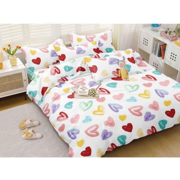 Lenjerie Bumbac Satinat, 4 Piese, 230 x 245 cm, M-2237 Lenjerie Bumbac Satinat, 4 Piese, 230 x 245 cm, M-2237