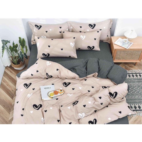 Lenjerie Bumbac Satinat, 4 Piese, 230 x 245 cm, M-2239 Lenjerie Bumbac Satinat, 4 Piese, 230 x 245 cm, M-2239