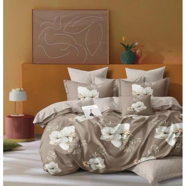 Lenjerie Bumbac Satinat, 4 Piese, 230 x 245 cm, M-719 Lenjerie Bumbac Satinat, 4 Piese, 230 x 245 cm, M-719