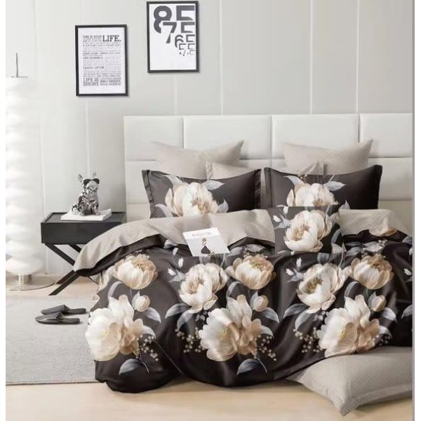 Lenjerie Bumbac Satinat, 4 Piese, 230 x 245 cm, M-563 Lenjerie Bumbac Satinat, 4 Piese, 230 x 245 cm, M-563