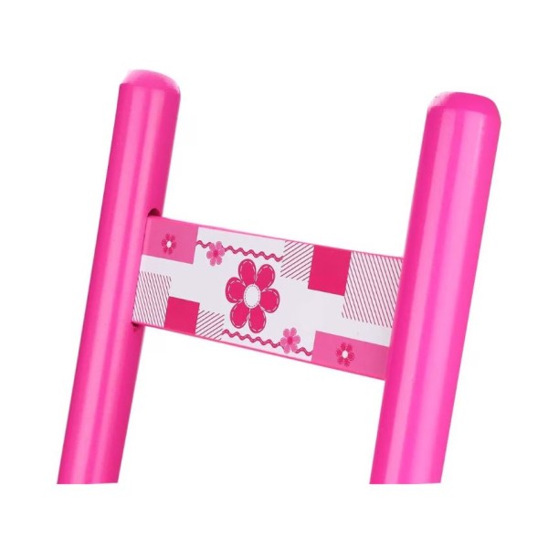Set masuta cu doua scaune pentru copii, din MDF, Roz cu alb, 59x39x40 cm, CD-64