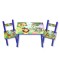 Set masuta cu doua scaune pentru copii, din MDF, Turcoaz, Animale Din Jungla ,59x39x40 cm, W-22 Set masuta cu doua scaune pentru copii, din MDF, Turcoaz, Animale Din Jungla ,59x39x40 cm, W-22