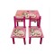 Set masuta cu doua scaune pentru copii, din MDF, Ciclam neon ,59x39x40 cm, W-15 Set masuta cu doua scaune pentru copii, din MDF, Ciclam neon ,59x39x40 cm, W-15