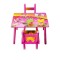 Set masuta cu doua scaune pentru copii, din MDF, roz ,59x39x40 cm, CD-38