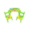 Set masuta cu doua scaune pentru copii, din MDF, VERDE ,59x39x40 cm, CD-39