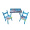 Set masuta cu doua scaune pentru copii, din MDF, Albastru ,59x39x40 cm, CD-41