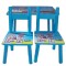 Set masuta cu doua scaune pentru copii, din MDF, Albastru ,59x39x40 cm, CD-41