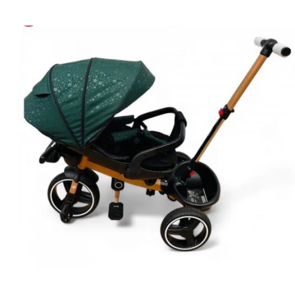 Tricicleta copii cu pozitie de somn scaun rotativ sunete si lumini TRC-03,Verde Plus