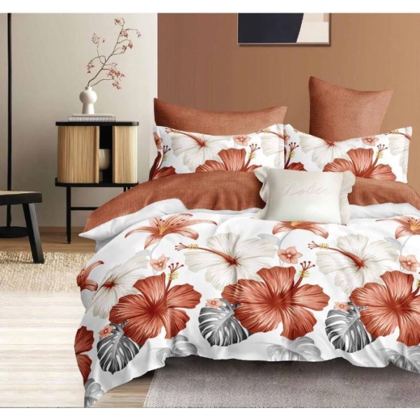 Lenjerie de pat Bumbac Finet 6 piese cu elastic LT-51