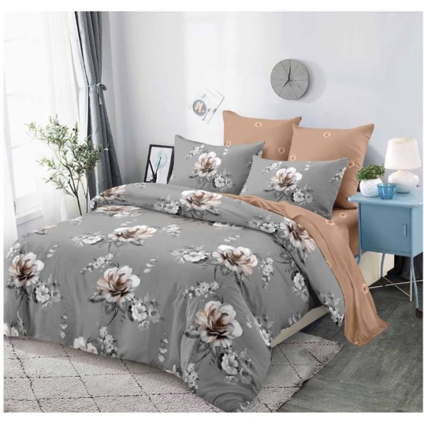 Lenjerie de pat FINET pentru 2 persoane, 6 piese, Cu Elastic 180cm x 200cm, B-682