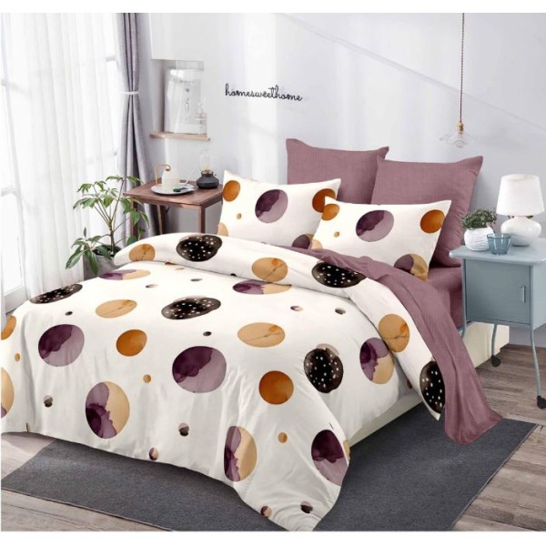 Lenjerie de pat FINET pentru 2 persoane, 6 piese, Cu Elastic 180cm x 200cm, B-663