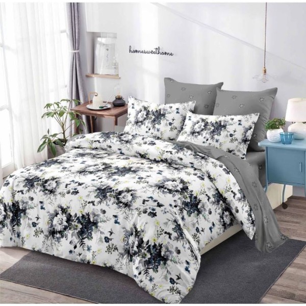 Lenjerie de pat FINET pentru 2 persoane, 6 piese, Cu Elastic 180cm x 200cm, B-675