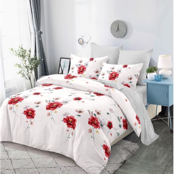 Lenjerie de pat FINET pentru 2 persoane, 6 piese, Cu Elastic 180cm x 200cm, B-622 Lenjerie de pat FINET pentru 2 persoane, 6 piese, Cu Elastic 180cm x 200cm, B-622