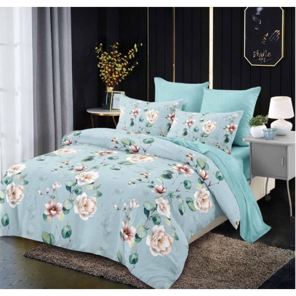 Lenjerie de pat FINET pentru 2 persoane, 6 piese, Cu Elastic 180cm x 200cm, B-681 Lenjerie de pat FINET pentru 2 persoane, 6 piese, Cu Elastic 180cm x 200cm, B-681