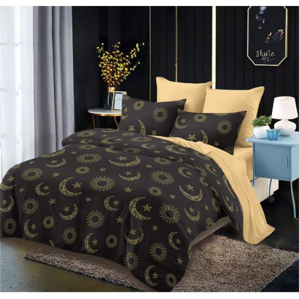 Lenjerie de pat FINET pentru 2 persoane, 6 piese, Cu Elastic 180cm x 200cm, B-698 Lenjerie de pat FINET pentru 2 persoane, 6 piese, Cu Elastic 180cm x 200cm, B-698