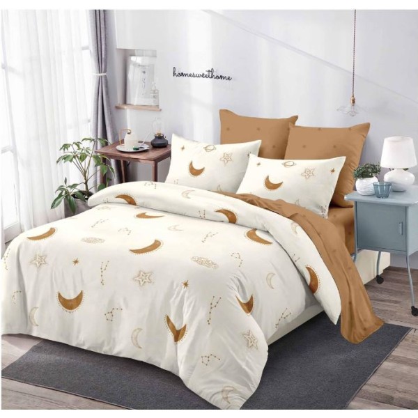 Lenjerie de pat FINET pentru 2 persoane, 6 piese, Cu Elastic 180cm x 200cm, B-649 Lenjerie de pat FINET pentru 2 persoane, 6 piese, Cu Elastic 180cm x 200cm, B-649