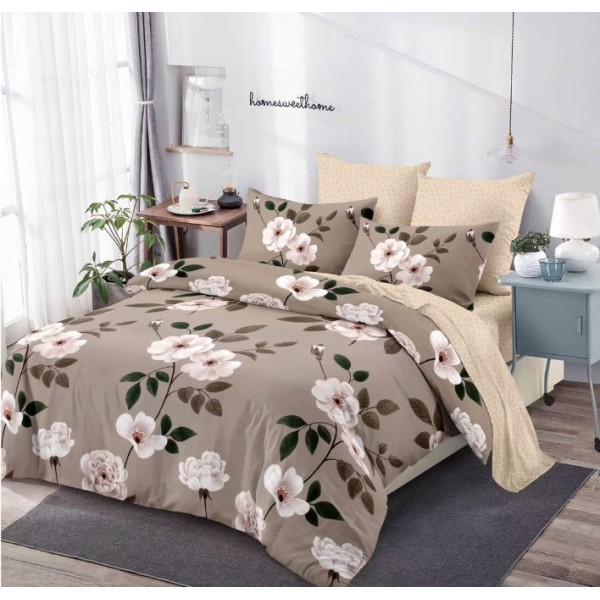 Lenjerie de pat FINET pentru 2 persoane, 6 piese, Cu Elastic 180cm x 200cm, B-657 Lenjerie de pat FINET pentru 2 persoane, 6 piese, Cu Elastic 180cm x 200cm, B-657