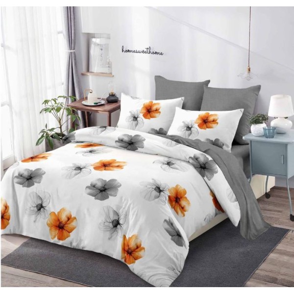 Lenjerie de pat FINET pentru 2 persoane, 6 piese, Cu Elastic 180cm x 200cm, B-665 Lenjerie de pat FINET pentru 2 persoane, 6 piese, Cu Elastic 180cm x 200cm, B-665