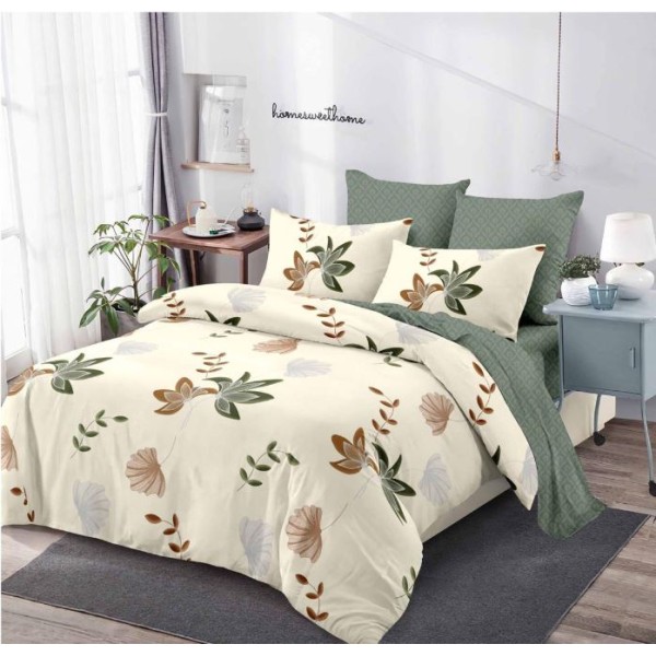 Lenjerie de pat FINET pentru 2 persoane, 6 piese, Cu Elastic 180cm x 200cm, B-666 Lenjerie de pat FINET pentru 2 persoane, 6 piese, Cu Elastic 180cm x 200cm, B-666