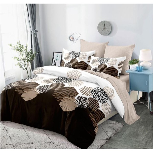 Lenjerie de pat FINET pentru 2 persoane, 6 piese, Cu Elastic 180cm x 200cm, B-692 Lenjerie de pat FINET pentru 2 persoane, 6 piese, Cu Elastic 180cm x 200cm, B-692
