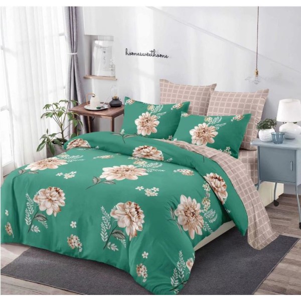 Lenjerie de pat FINET pentru 2 persoane, 6 piese, Cu Elastic 180cm x 200cm, B-659 Lenjerie de pat FINET pentru 2 persoane, 6 piese, Cu Elastic 180cm x 200cm, B-659