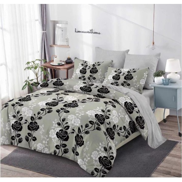 Lenjerie de pat FINET pentru 2 persoane, 6 piese, Cu Elastic 180cm x 200cm, B-655 Lenjerie de pat FINET pentru 2 persoane, 6 piese, Cu Elastic 180cm x 200cm, B-655