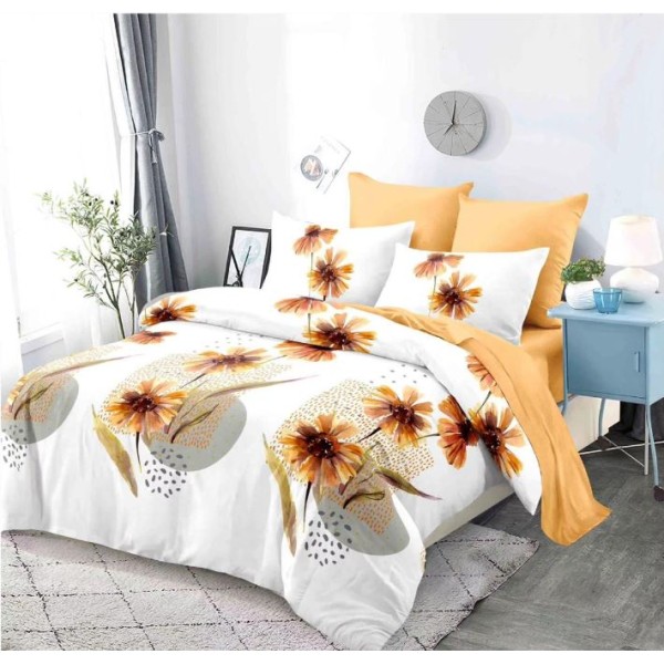 Lenjerie de pat FINET pentru 2 persoane, 6 piese, Cu Elastic 180cm x 200cm, B-631 Lenjerie de pat FINET pentru 2 persoane, 6 piese, Cu Elastic 180cm x 200cm, B-631