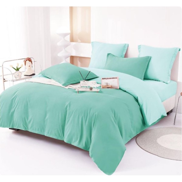 Lenjerie Pat Dublu din Finet 6 Piese, Uni, Bicolor, 230x250cm, E-4 Lenjerie Pat Dublu din Finet 6 Piese, Uni, Bicolor, 230x250cm, E-4