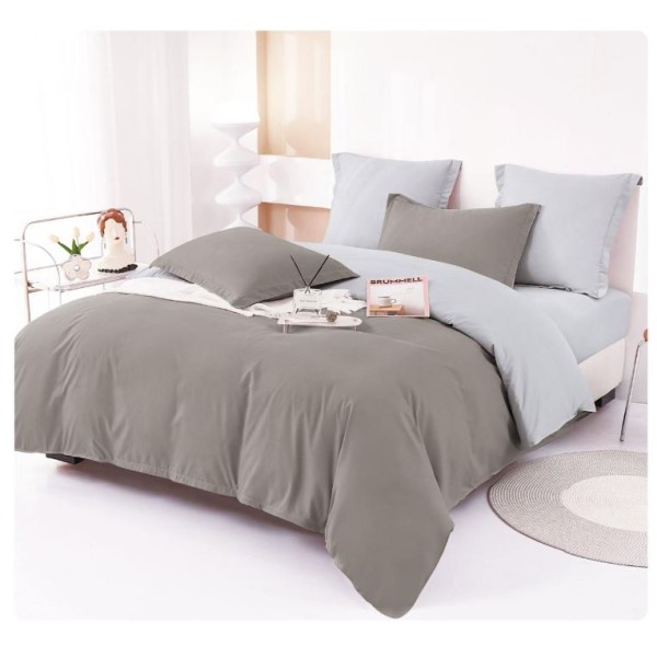 Lenjerie Pat Dublu din Finet 6 Piese, Uni, Bicolor, 230x250cm, E-6 Lenjerie Pat Dublu din Finet 6 Piese, Uni, Bicolor, 230x250cm, E-6
