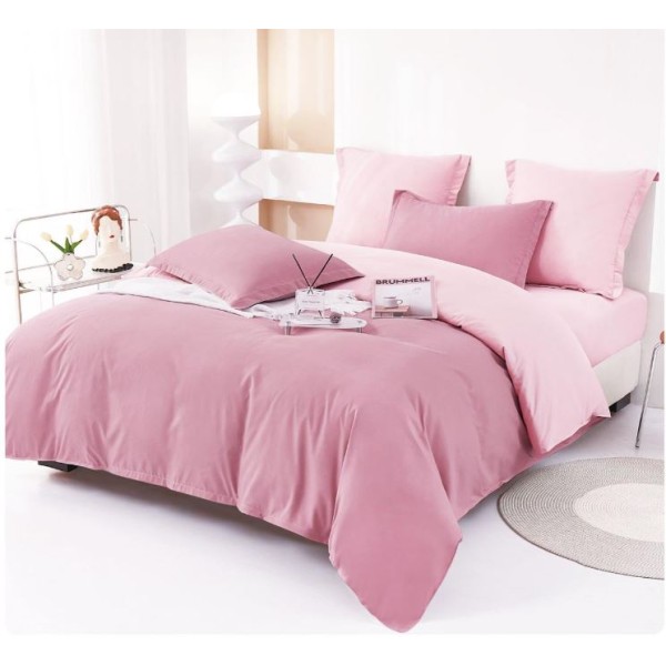 Lenjerie Pat Dublu din Finet 6 Piese, Uni, Bicolor, 230x250cm, E-13 Lenjerie Pat Dublu din Finet 6 Piese, Uni, Bicolor, 230x250cm, E-13