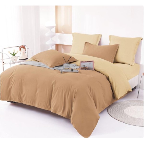 Lenjerie Pat Dublu din Finet 6 Piese, Uni, Bicolor, 230x250cm, E-14 Lenjerie Pat Dublu din Finet 6 Piese, Uni, Bicolor, 230x250cm, E-14