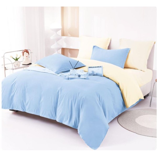 Lenjerie Pat Dublu din Finet 6 Piese, Uni, Bicolor, 230x250cm, E-15 Lenjerie Pat Dublu din Finet 6 Piese, Uni, Bicolor, 230x250cm, E-15