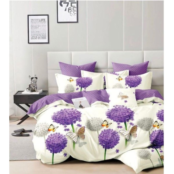 Lenjerie de pat, Imprimeu Exotic, 4 Piese, 2 persoane, 230x250cm, 100% Bumbac, BM-03 Lenjerie de pat, Imprimeu Exotic, 4 Piese, 2 persoane, 230x250cm, 100% Bumbac, BM-03