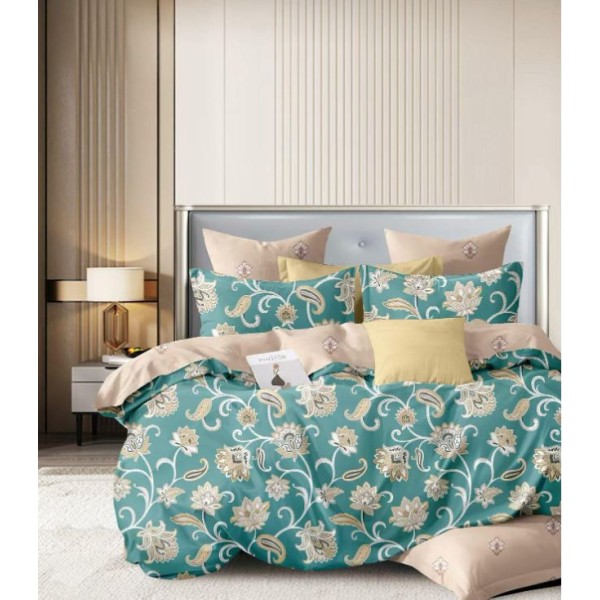 Lenjerie de pat, Imprimeu Exotic, 4 Piese, 2 persoane, 230x250cm, 100% Bumbac, BM-18 Lenjerie de pat, Imprimeu Exotic, 4 Piese, 2 persoane, 230x250cm, 100% Bumbac, BM-18