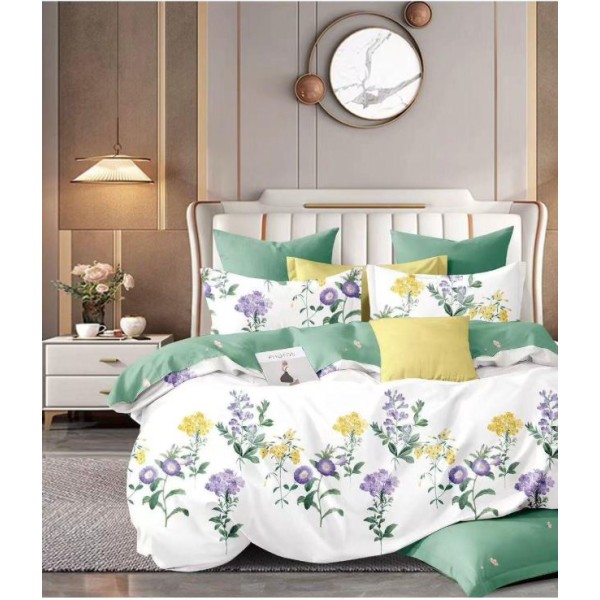Lenjerie de pat, Imprimeu Exotic, 4 Piese, 2 persoane, 230x250cm, 100% Bumbac, BM-30 Lenjerie de pat, Imprimeu Exotic, 4 Piese, 2 persoane, 230x250cm, 100% Bumbac, BM-30