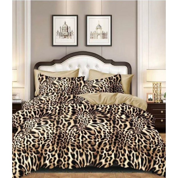 Lenjerie de pat, Imprimeu Exotic, 4 Piese, 2 persoane, 230x250cm, 100% Bumbac, BM-31 Lenjerie de pat, Imprimeu Exotic, 4 Piese, 2 persoane, 230x250cm, 100% Bumbac, BM-31