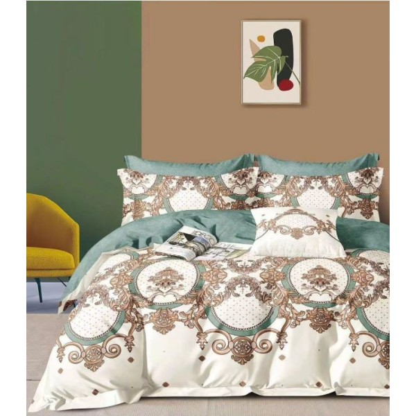Lenjerie de pat, Imprimeu Exotic, 4 Piese, 2 persoane, 230x250cm, 100% Bumbac, BM-32 Lenjerie de pat, Imprimeu Exotic, 4 Piese, 2 persoane, 230x250cm, 100% Bumbac, BM-32